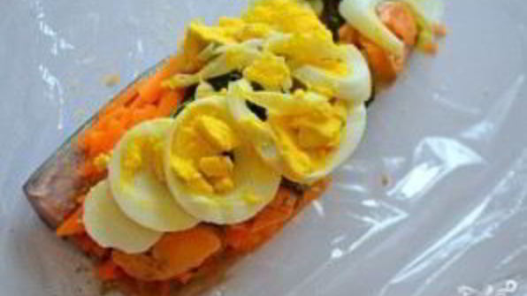 рулет из скумбрии с желатином