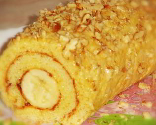 Рулет с бананом