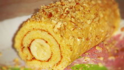 Рулет с бананом