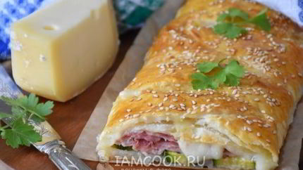 Рулет с ветчиной и сыром