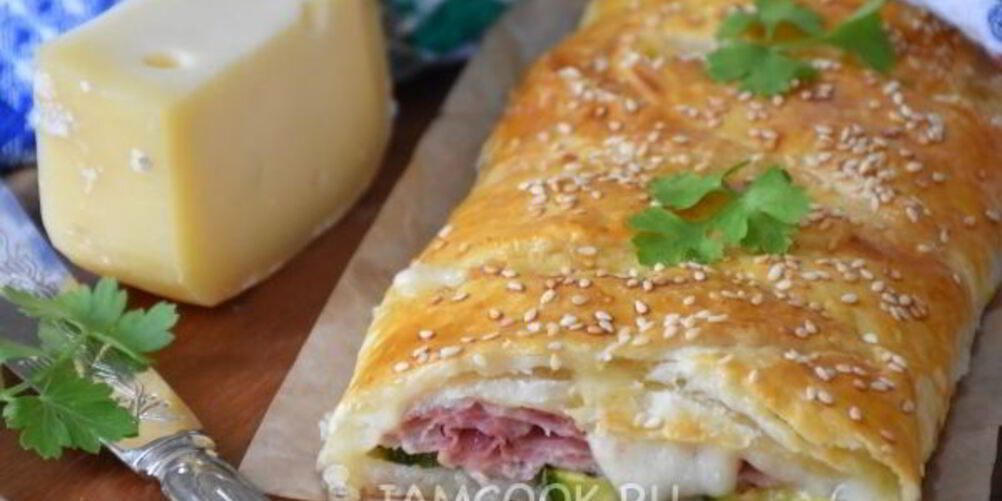 Рецепт рулет с ветчиной и сыром