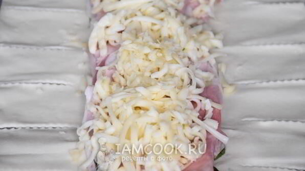 рулет с ветчиной и сыром