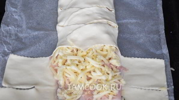 рулет с ветчиной и сыром