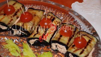 Рулетики из баклажан и сыра рикотта