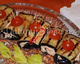 Рулетики из баклажан и сыра рикотта