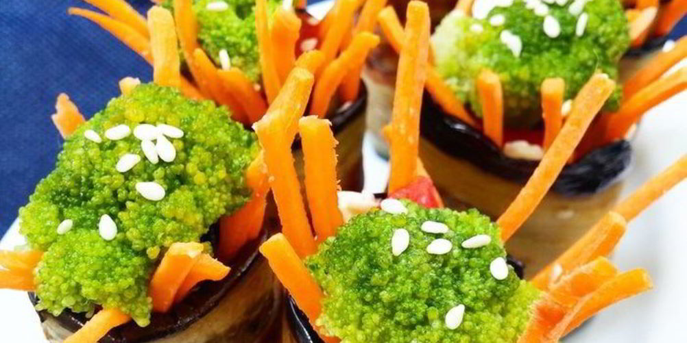 Рецепт рулетики из баклажанов с брокколи