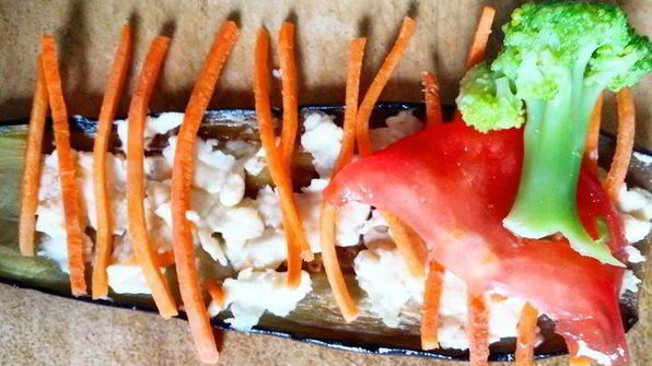 рулетики из баклажанов с брокколи