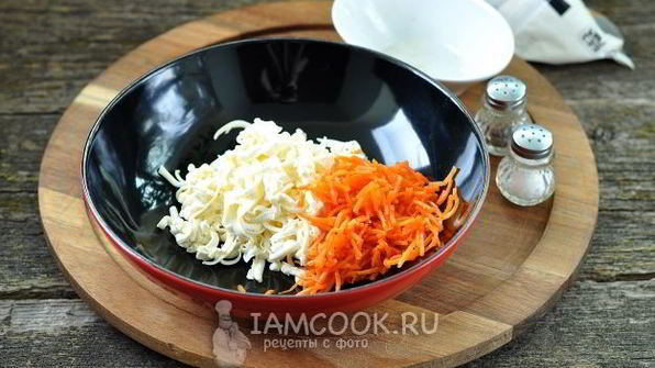 рулетики из ветчины с сыром и корейской морковью