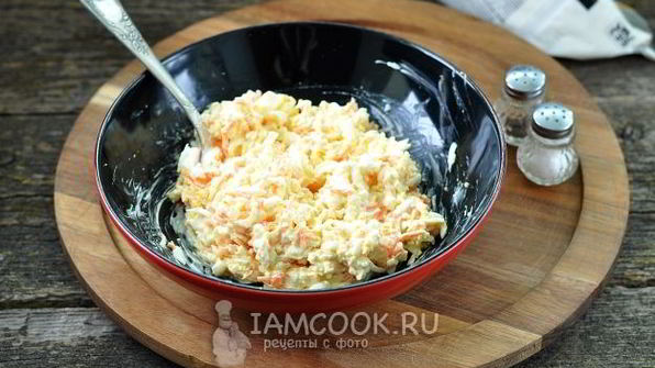 рулетики из ветчины с сыром и корейской морковью