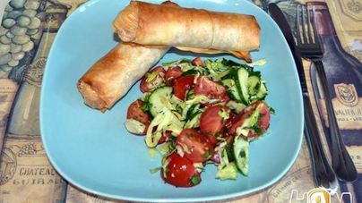 Рулетики с куриной начинкой