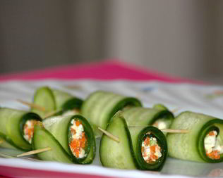 Рулеты из огурцов