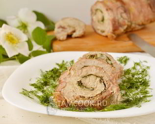 Свиной рулет в духовке