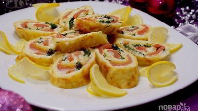 Сырный рулет Новогодняя сказка