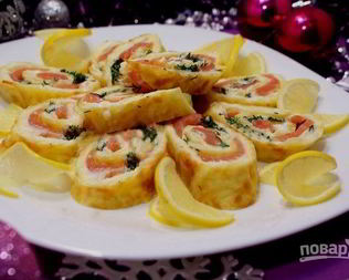 Сырный рулет Новогодняя сказка