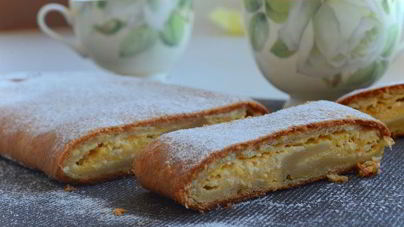 Творожно-персиковый рулет Восхищение