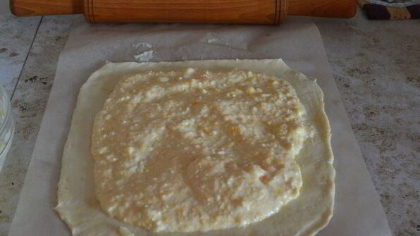 творожно-персиковый рулет восхищение