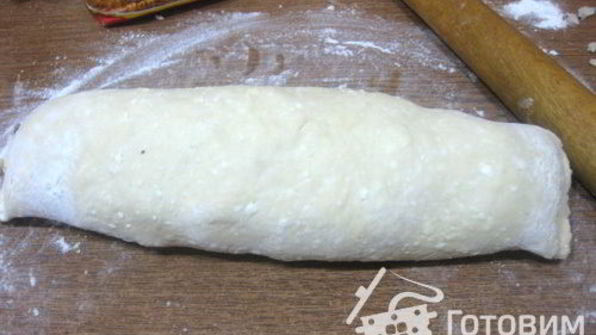 творожный рулет с яблоками и шоколадом