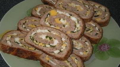 Закусочные рулетики из фарша