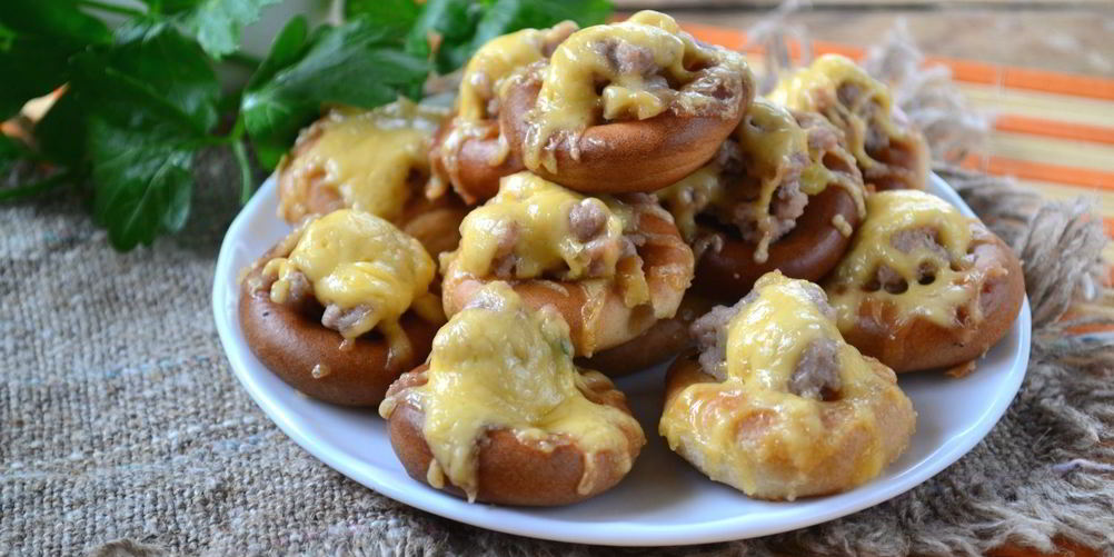 Рецепт сушки, фаршированные фаршем