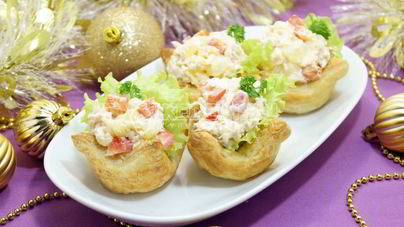 Тарталетки из слоеного теста