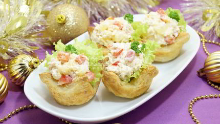 Тарталетки из слоеного теста