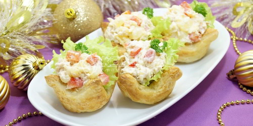 Рецепт тарталетки из слоеного теста