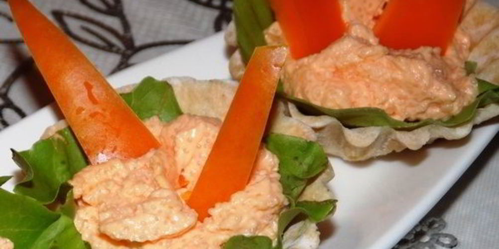 Рецепт тарталетки с икрой мойвы