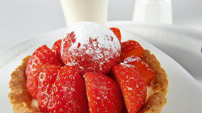 Клубничный тарт с сырным наполнителем