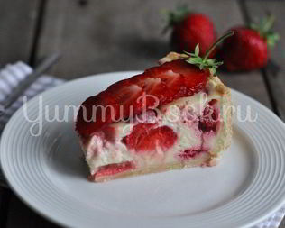Клубничный тарт со сметаной