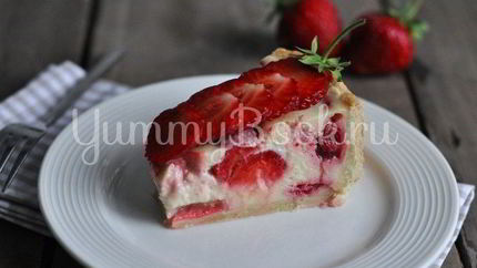 Клубничный тарт со сметаной