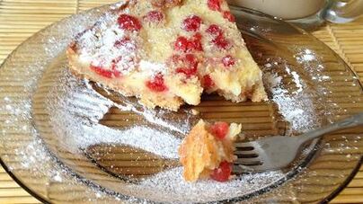 Миндальный тарт с лимонным пудингом