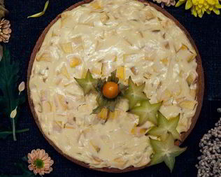 Нежный творожный тарт с манго