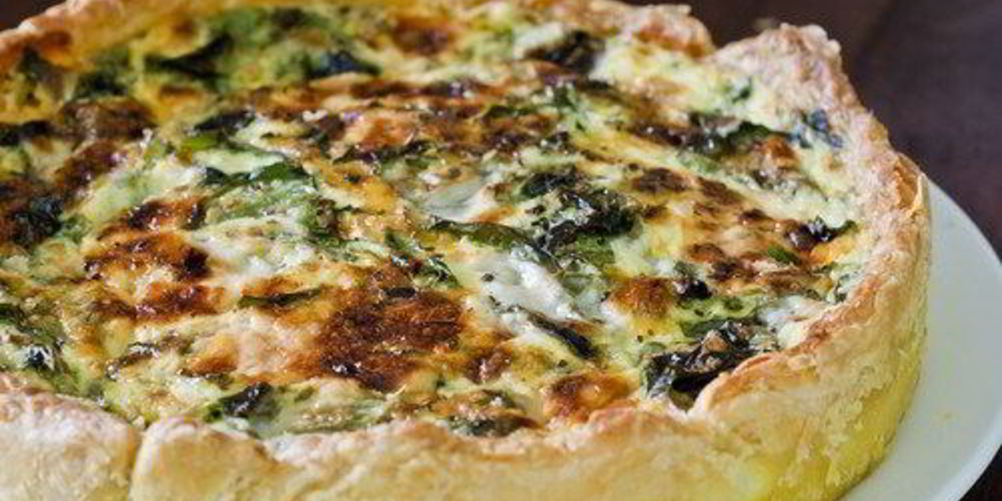 Рецепт тарт с черемшой, беконом и рикоттой