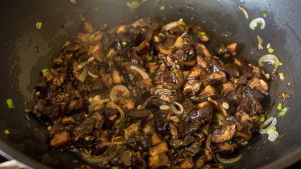 тарт с грибами и сыром