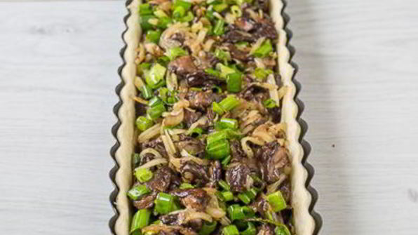 тарт с грибами и сыром