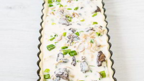 тарт с грибами и сыром