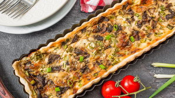 тарт с грибами и сыром