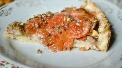 Тарт с грушей и грейпфрутом