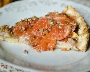 Тарт с грушей и грейпфрутом