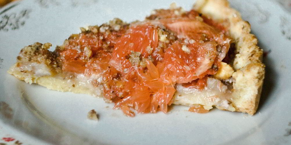 Рецепт тарт с грушей и грейпфрутом