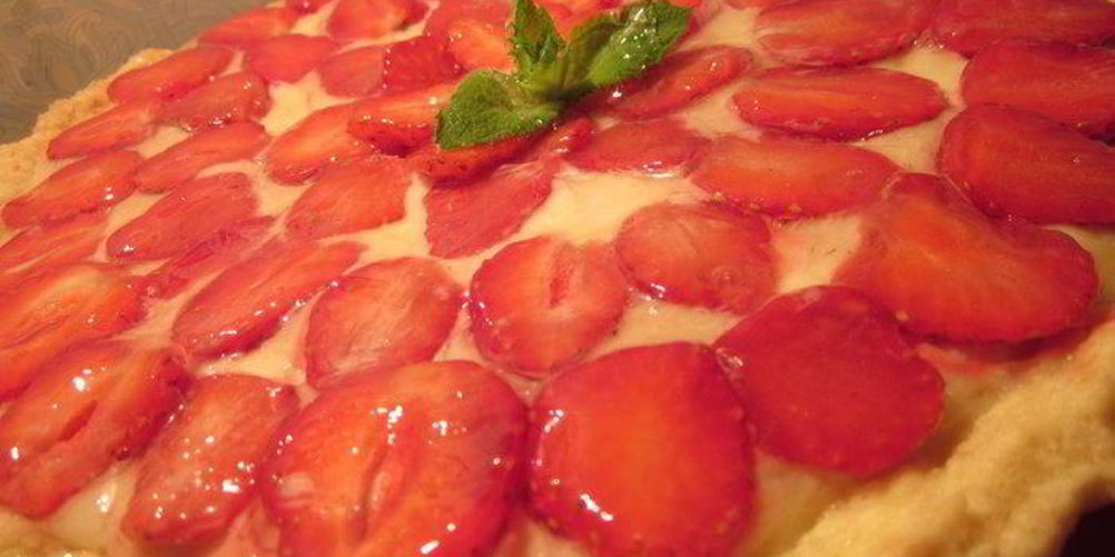 Рецепт тарт с клубникой и белым шоколадом