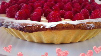 Тарт с малиной