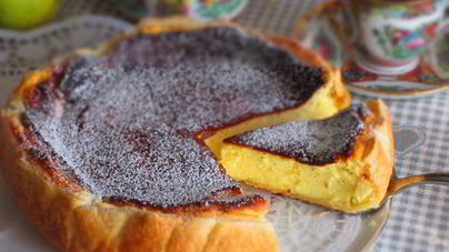 Тарт с нежной творожно-ванильной начинкой