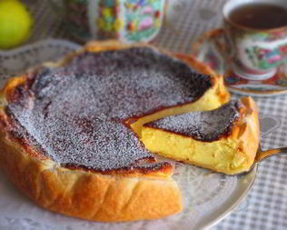 Тарт с нежной творожно-ванильной начинкой