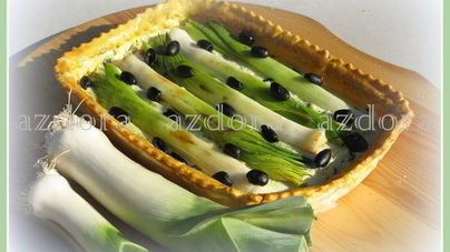 Тарт с цукини и молодым пореем