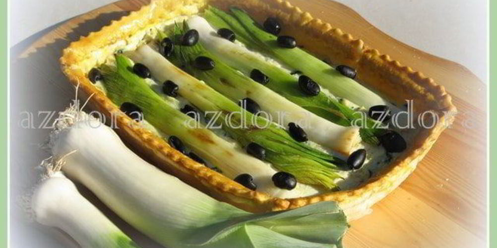 Рецепт тарт с цукини и молодым пореем