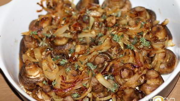 тарт татен с шампиньонами