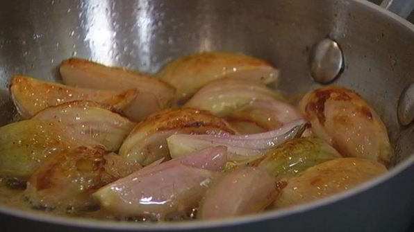 тарт татен со свеклой и шалотом