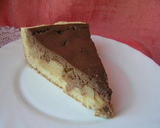 Творожно-шоколадный тарт с дыней