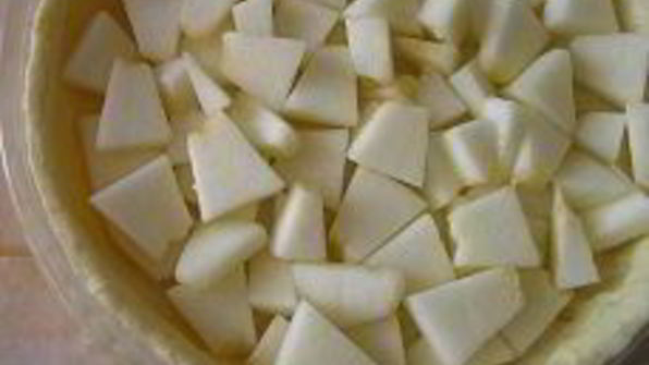 творожно-шоколадный тарт с дыней